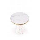 Стол журнальный HALMAR TALBI белый мрамор/белый/золотой